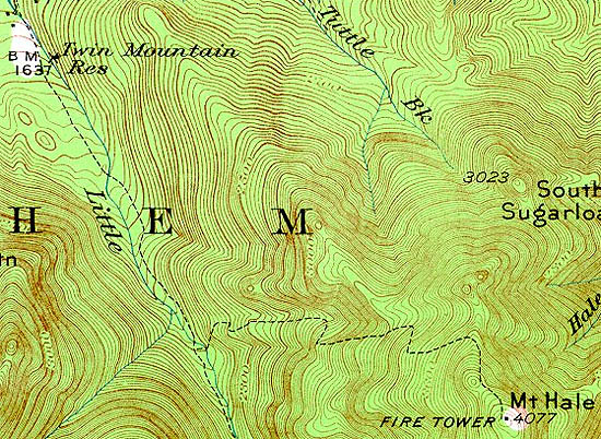 1929 USGS map of Mt. Hale